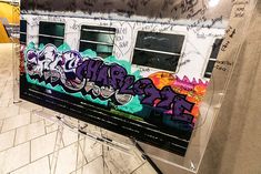 graffiti on the side of a train car