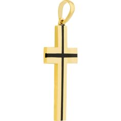 Turn heads with the undeniable charm of the mesmerizing elegance of our Fancy Black Enamel Cross Pendant from Olas d'Oro. This exquisite piece transcends traditional jewelry, offering a fusion of art and elegance that will leave you breathless. Crafted with precision in 14 Karat yellow gold, it's more than just a pendant; it's a statement of style and sophistication.Find inspiration in the details of this stunning pendant. The bold, black enamel adds a touch of mystery and intrigue, while the in Traditional Black Jewelry With Polished Finish, Black Cross Pendant For Formal Occasions, Traditional Gold Jewelry With Black Enamel, Black Cross Jewelry For Formal Occasions, Black Cross Pendant Necklace For Formal Occasions, Classic Black Cross Jewelry, Traditional Black Hallmarked Jewelry, Enamel Cross, Fancy Necklace