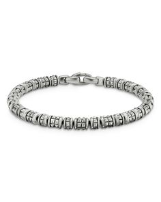 David Yurman Sterling Silver Pyramid Rondelle Bracelet David Yurman Mens, Bracelet Online, Sterling Silver Mens, David Yurman, Silver Bracelets, Pyramid, Diamond Bracelet, Mens Jewelry, Jewelry Bracelets