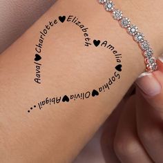 a woman's arm with the words i love you and many other things on it