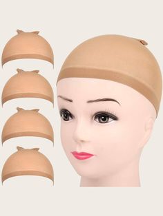 Apricot    Nylon  Wig Caps Embellished   Wigs & Accs Drag Wigs, Wig Hat, Stocking Cap, Wig Caps, Wig Making, Short Wigs, Wig Accessories, Wigs Hair Extensions, Womens Wigs