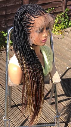 Ombre Cornrows, Cornrows Box Braids, Box Braids Knotless, Style Box Braids, Cornrows With Box Braids, Kanekalon Braids, Wig Braids, Braid Extensions, Braids Knotless