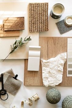 moodboard van natuurlijke materialen voor een interieur in een bovenaanzicht Materials Board Interior Design, Mood Board Interior, Material Board, Interior Design Boards, Interior Design Mood Board, Mood Board Design, Board Design