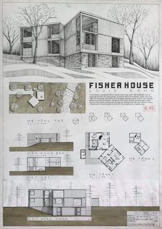 an architectural drawing shows the different types of house plans