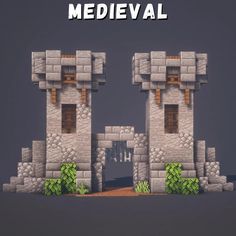 an image of a medieval castle made out of rocks and stones with the words medieval on it