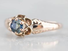 Victorian Sapphire Solitaire Ring Sapphire Solitaire Ring