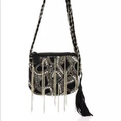 Brand: Antik Batik Style: "Louise Pouch" Color: Black, Gold Material: Leather, Embellishments, Cotton Lining. Condition: Nwt Notes: Fashion-Forward Accessory! Measurements Bag Height Is 4.25" Bag Length Is 4.5" Depth Is App. 0.25" Strap Drop Is 23.5" Black Bohemian Pouch Clutch, Bohemian Black Pouch Clutch, Bohemian Black Clutch For Everyday Use, Black Bohemian Pouch Bag, Black Bags With Removable Pouch For Festival, Black Pouch Shoulder Bag For Festivals, Black Shoulder Bag With Removable Pouch For Festival, Black Bohemian Bag As Fashion Accessory, Bohemian Evening Pouch Bag