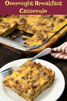 a casserole dish with meat and cheese on it is sitting on a white plate