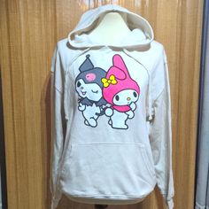 New Toki Doki Hello Kitty Hoodie Sanrio New With Tags Size Medium Super Cute My Melody And Kuromi Front Center Pickets Kawaii Cotton Hoodie With Cartoon Print, Cotton Kawaii Hoodie With Cartoon Print, Kawaii Winter Hooded Tops, Harajuku Style Hooded Top With Cartoon Print, Kawaii Cotton Hoodie Top, Kawaii Cotton Hoodie With Drawstring Hood, Cute Cotton Hoodie With Cartoon Print, Cotton Kawaii Hoodie With Drawstring Hood, White Hooded Kawaii Top