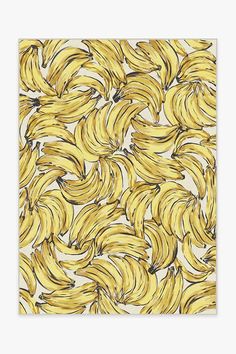 a bunch of yellow bananas on a white background with black lines in the bottom corner