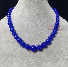 blue jade gradually necklace, single strand blue bead necklace, women necklace,statement necklace, b Elegant Blue Necklace With 8mm Beads, Elegant Blue Necklaces With 8mm Beads, Red Agate Necklace, Black Agate Necklace, Turquoise Necklaces, Purple Bead Necklace, Red Beaded Necklaces, Real Pearl Necklace, Blue Jade