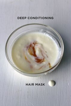 7 Moisturizing Hair Masks To Make At Home Diy Deep Conditioning Hair Mask, Deep Conditioning Diy, Yogurt Hair Mask, Honey Hair Mask, Deep Hair Conditioner, Deep Conditioning Hair Mask, Conditioning Hair Mask