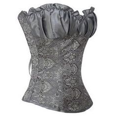 Specification Color: BLACK, GOLDEN, RED, SILVER Size: S, M, L, XL, 2XL, 3XL Category: Lingerie > Corsets & Bustiers Grey Corset, Retro Outfit, Plus Size Corset, Corset Fashion, Corsets And Bustiers, Retro Mode, Corset Lingerie, Bustier Top, Bustiers