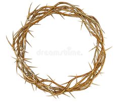 the crown of thorns on a white background with clipping for text or image