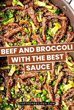 broccoli beef and broccoli with the best sauce in a skillet