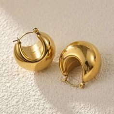 Stunning Gold Bulb Hoop Earrings Alternative To Popular Droplet Style Super Lightweight New In Boutique Packaging Tagged Anthro For Style Earrings Alternative, Boutique Packaging, Mint Earrings, Clear Crystal Earrings, Anthropologie Earrings, Marketing Specialist, Crystal Heart Earrings, Evil Eye Earrings, Ceramic Earring