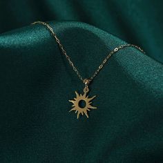 "SUN NECKLACE ❤️ ITEM DETAILS * Material: Sun Necklace is 14K Solid GOLD (not filled or plated). * Gold Necklace Chain Length: 16,7\" inch (42,5cm) Main Chain and 1\" inch (2,5cm) Adjustable Chain Part Total: 17,7\" inch (45cm) * Chain Width: 0,65mm * Finish: 14K Yellow Gold * Stone: Zircon * Featuring: 13mm x 13mm Sun ♥ SHIPPING We work with Dhl Express for worldwide shipping. Please leave your phone number at checkout for delivery purposes. Production time: 3-5 business days. ❤️ You May Also b Dainty Starburst Yellow Gold Jewelry, 14k Yellow Gold Sun Design Necklace, Elegant Sun-shaped Jewelry For Gifts, Elegant Sun-shaped Jewelry Gift, Elegant Yellow Gold Sun-shaped Jewelry, Elegant Sun-shaped Yellow Gold Jewelry, 14k Gold Starburst Jewelry For Gift, 14k Gold Starburst Jewelry Gift, 14k Gold Starburst Jewelry As Gift