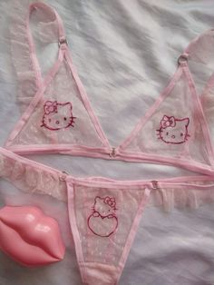 Anime School, Cosplay Kawaii, Girl Cat, Japanese Kawaii, Pink Hello Kitty, Cute Bras