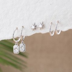 Shine Bright with our Celestial Earrings Gift Set! This handpicked collection features star studs, huggie earrings with charm, and small, simple huggies perfect for second piercings or cartilage accents. Whether you choose a set of two or three, our matching-gift-sets ensure a celestial sparkle that's as unique as you are! - Material: Hypoallergenic, Solid 925 sterling silver and 14 K gold filled finish  - Dimension:  21.5 mm x 5 mm / Huggie inner diameter: 9 mm - Turnaround time: Same day or Next day delivery guaranteed  - Qty: Sold as 2 or 3 PAIR (1 PAIR = 2 EARRINGS) - Individually inspected and packed in a gift box as shown in the photo - Please ask me any questions ! I am quick to reply :) Thank you for visiting my shop  - For shop policies, please visit: https://www.etsy.com/shop/Doo Hoop Stack, Second Piercings, Second Piercing, Celestial Earrings, Matching Gifts, Star Studs, Cartilage Earrings, Jewelry Earrings Hoops, Huggies Earrings