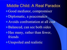 the words middle child a real paradox good mediator, compoinser