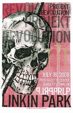 a concert poster with a skull on it's face and the words, revolution revolution