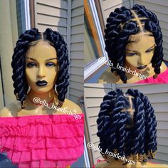 Color #1 Jumbo Twists Full Lace Wig Shoulder Length Twists Shoulder Length, Shoulder Length Twists, Jumbo Twists, Black Hair Updo Hairstyles, Senegalese Twists, Braided Hairstyles For Black Women Cornrows, Feed In Braids Hairstyles, Haute Hair, Wig For Black Women