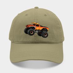 Orange Monster Truck Jump Illustration Suitable for your style -- Choose from our vast selection of Dad hats to match with your favorite design to make the perfect custom graphic Hat. Customize your color! For men and women. Adjustable Graphic Print Hat With Curved Bill, Adjustable Curved Bill Hat With Graphic Print, Adjustable Graphic Print Dad Hat, Adjustable Dad Hat With Graphic Print, Adjustable Graphic Print Baseball Cap With Curved Brim, Casual Flat Brim Hat, Pre-shrunk, Adjustable Graphic Print Hat For Outdoor, Graphic Print Curved Bill Hat One Size, Adjustable Outdoor Hat With Graphic Print