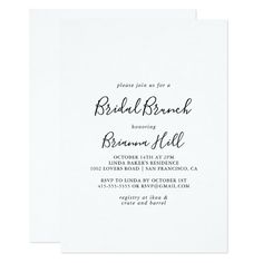 an elegant black and white bachelor party card with the words bachelor party written on it