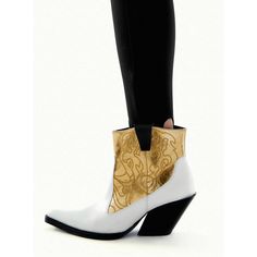 Zara Cowboy Style Ankle Boots. White/Gold. Nwt. Size Eu40/Us 9 Combination Of Colors, Side Pull Tabs, Slightly Raised Pointed Toes. Upper 100% Polyurethane Lining 100% Polyester Western White Boots With Stacked Heel, White Western Heeled Boots For Fall, Spring Ankle-high Heeled Boots With Contrasting Heel, White Heeled Boots With Round Toe For Spring, Trendy White Heeled Boots For Fall, White High Heel Boots For Spring, White Western Ankle Heeled Boots, Gold Pointed Toe Summer Boots, Chic White Closed Toe Heeled Boots