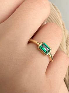 Emerald Ring | Emerald Stackable Ring | Baguette Ring | Gold Emerald Green Ring | Handmade Jewelry for Women, May Birthstone Ring Fine Jewelry Green Emerald Cut Stackable Rings, Fine Jewelry Green Emerald-cut Stackable Rings, Emerald Cut Green Stackable Rings Fine Jewelry, Green Emerald Cut Stackable Rings, Stackable Emerald Cut Green Birthstone Ring, Green Emerald Cut Stackable Birthstone Ring, Green Emerald-cut Stackable Birthstone Ring, Stackable Emerald Open Ring, Stackable Open Emerald Ring