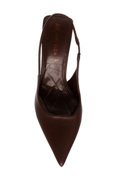 Brown Slingback Heels, Medium Width Slingback Pumps With Cushioned Footbed, Medium Width Cushioned Slingback Pumps, Cushioned Slingback Pumps For Formal Occasions, Brown Synthetic Slingback Pumps, Brown Slingback Heels With Cushioned Footbed, Leather Slingback Pumps, Slingback Heels Outfit, York Outfits