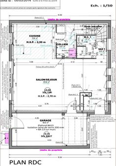 the floor plan for a house with two rooms and an attached garage, as well as a