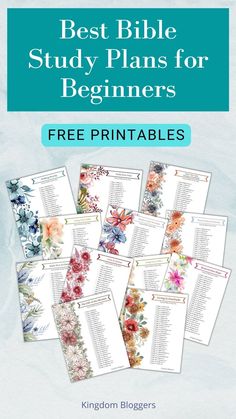 the best bible study plans for beginners, including free printables and instructions