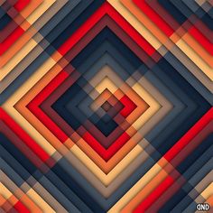 an abstract pattern with red, orange and black squares