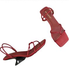 LBSFY - High Heels Women Slippers Summer Shoes Fashion Casual Sandals 2024 Designer New Flip Flops Pumps Walking Beach Dress Mujer Shoes Red Open Heel Sandals For Summer, Red Slingback Sandals For Spring Party, Spring Red Slingback Sandals For Party, Spring Party Red Slingback Sandals, Red Slingback Sandals With Padded Heel For Spring, Red Heel Strap Slingback Sandals For Spring, Red Slingback Sandals With Heel Strap For Spring, Summer Heels With Red Sole And Round Toe, Summer Block Heel Shoes With Red Sole