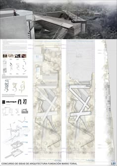 an architectural drawing shows how the building would look if it were built in the mountains