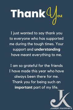 a thank card with the words thank you