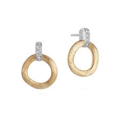 These exquisite Jaipur Gold earrings are expertly crafted from a combination of 18K yellow and white gold, and adorned with a dazzling G color diamond. With a total carat weight of 0.08, these earrings are a must-have for any jewelry connoisseur. Marco Bicego Jewelry, Stud Drop Earrings, Marco Bicego, Gold Stud, Fine Jewellery Earrings, Gold Studs, Earring Backs, Chain Pendants, Diamond Studs