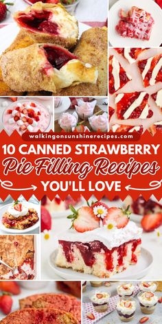 Explore a variety of enticing recipes that showcase the versatility and convenience of canned strawberry pie filling. From decadent desserts to quick and easy treats, discover delicious ways to enhance your baking with these flavorful recipes. Things To Make With Strawberry Pie Filling, Recipe Using Strawberry Pie Filling, Strawberry Pie Filling Uses, Strawberry Bars With Pie Filling, Recipe Using Canned Strawberry Pie Filling, What Can I Make With Strawberry Pie Filling, What To Do With Strawberry Pie Filling, Desserts Using Canned Strawberry Pie Filling, Strawberry Filling Recipe Desserts