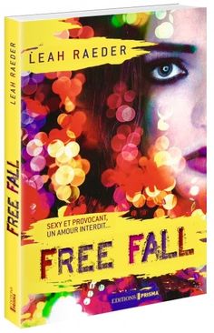 a book cover for free fall with an image of a woman's face and colorful lights