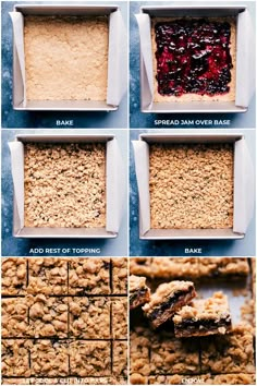 the steps to making baked oatmeal bars