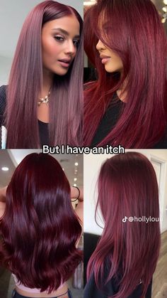 Cola Hair, Cherry Cola Hair, Wine Red Hair, Cherry Cola, Purple Hair, Nails Art, Wine Red, Pink Hair, Red Hair