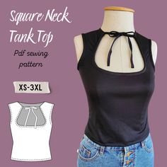 an image of a woman's tank top sewing pattern