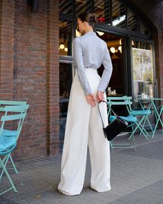 Fabric: crepe Cotton 65%, Polyester 35% High rise Palazzo style pants Pants length: 115 cm/ 45.27 in Pants inseam length: 85 cm/ 33.46 in Palazzo Style, Y2k Summer Outfits, Split Long Dress, Tank Outfit, Maxi Dress Navy, Style Pants, Fit Pants, Pants Length, Luxury Clothing