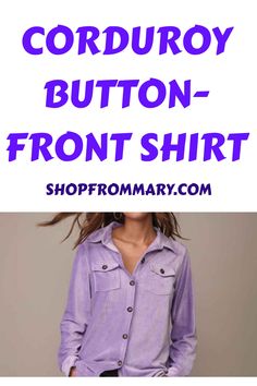 lavender corduroy shirt for women