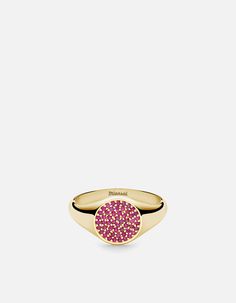 Changing perceptions of the traditional heirloom signet ring. Our Horizon Signet Ring is made in polished 14k yellow gold for women and enhanced with rubies. [tab]Specifications[/tab]Base Metal: 14 Karat Yellow Gold Materials: 53 Rubies Total Carat Weight: 0.371 Custom Signet Ring, Gold Pinky Ring, Signet Rings Women, Gold For Women, Nature Inspired Engagement Ring, Diamond Signet Ring, Fancy Design, Rose Gold Morganite, Gold Bracelet Cuff