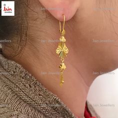 ❤️About the Item❤️ ✔ A rare detailed designer Long Dangle Drop Women's Earring handcrafted by experienced craftsmen in real solid gold symbolizing traditional Indian Craftsmanship and artistry.  ❤️DISCOUNT AND OFFERS❤️ ✔ Please contact us for any discounts or offers that are available on this item. We also provide discounts on bank transfers. Please check the payments methods below! ❤️CUSTOMIZATION❤️ ✔ Please check our designs listed in our store and don't hesitate to contact us with any custom Anniversary Danglers With Intricate Design, Hallmarked Drop Earrings Danglers, Yellow Gold Earrings, Precious Jewels, Yellow Gold Earring, Traditional Indian, Solid Yellow, Real Gold, Jewelry Pieces