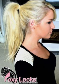 Imogen Foxy Locks: How To Put Your Hair Up (Ponytail) Using Clip In Hair Extensions - Tutorial (Foxy Locks) Locks Hair, Hair Extensions For Short Hair, Blonde Hair Extensions, Hair Extentions, A Ponytail, High Ponytail, Clip In Hair, Clip In Hair Extensions