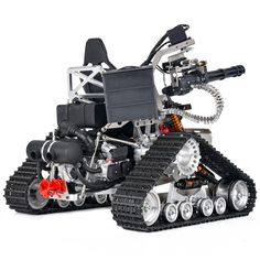 a robot that is sitting on the ground