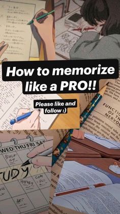 an image of someone writing on paper with the words how to memoize like a pro